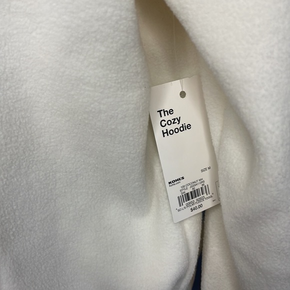 Juniors' SO® Polar Fleece Hoodie in Coconut White - Picture 6 of 7